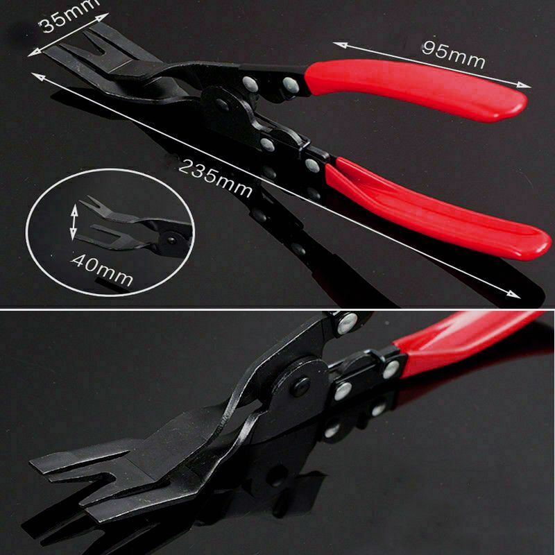 Arenzza professional panel clamp removal tool kit for car disassembly, showing various plastic and metal tools for damage-free removal.
