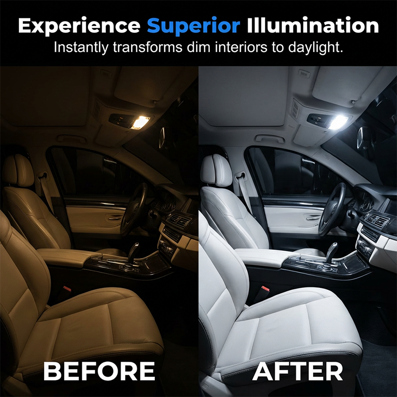 Arenzza 20-piece LED car lighting kit with roof, parking, reading, license plate, and interior lights for vehicle customization.