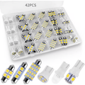 Arenzza 42-piece LED car interior lighting set with colorful strips and controls, designed to upgrade your car's interior lighting.