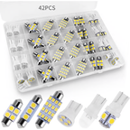 Arenzza 42-piece LED car interior lighting set with colorful strips and controls, designed to upgrade your car's interior lighting.