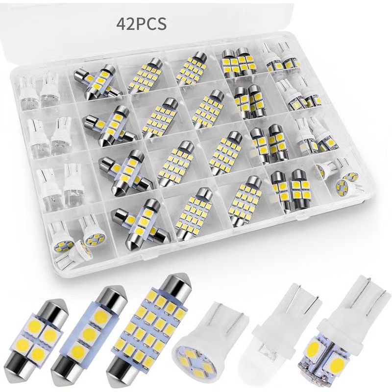 Arenzza 42-piece LED car interior lighting set with colorful strips and controls, designed to upgrade your car's interior lighting.