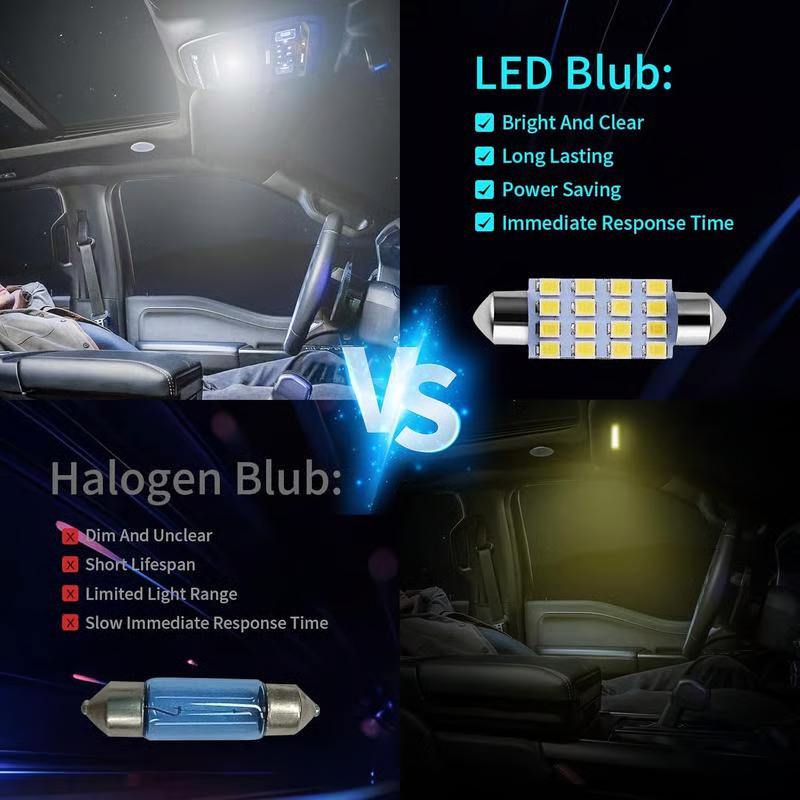 Arenzza 42-piece LED car interior lighting set with bright, colorful lights installed inside a vehicle for a vibrant upgrade.