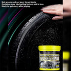 Arenzza tire maintenance and coating paste in a container, designed for car accessories to protect and enhance tires.
