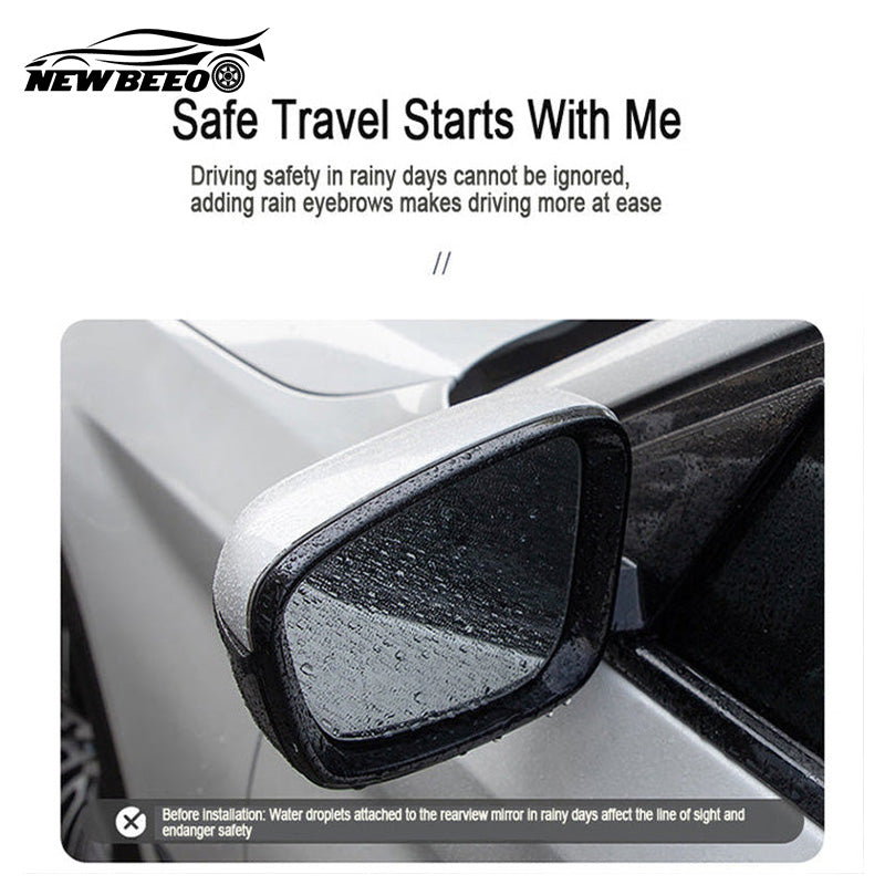 Arenzza carbon fiber rain eyebrow car accessory installed on vehicle, adding sporty style and protection to the car's rain guard area.
