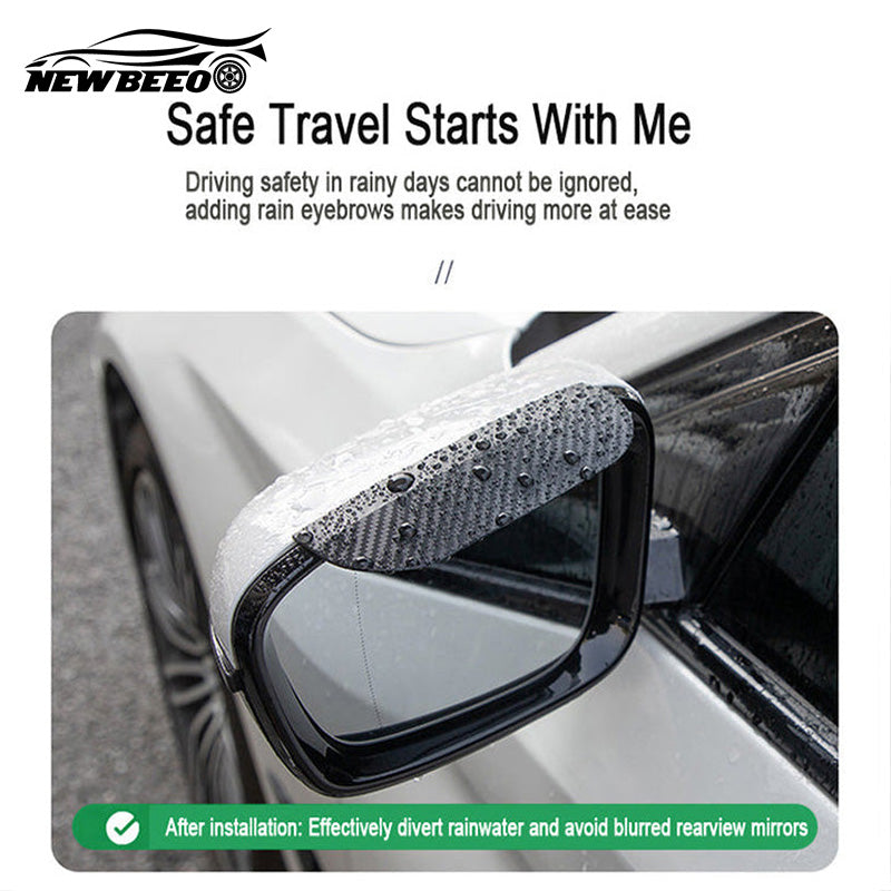 Arenzza carbon fiber rain eyebrow car accessory with a sleek, black carbon fiber finish for stylish vehicle rain protection.