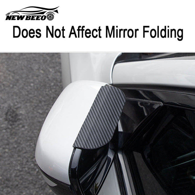Arenzza carbon fiber rain eyebrow car accessory with sleek black finish, designed to enhance vehicle style and protection.