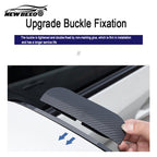 Arenzza carbon fiber rain eyebrow car accessory, sleek black aerodynamic design for vehicle protection and style.
