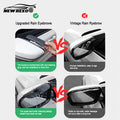Arenzza carbon fiber rain eyebrow car accessory, sleek black design, fits seamlessly over vehicle rain protection area.
