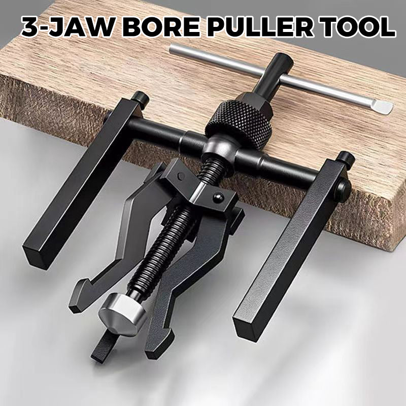 Arenzza multi-function 3-jaw bore puller tool for car accessories, with three adjustable jaws for removing bearings and pulleys.