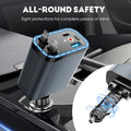 Arenzza Ultra-fast 4-in-1 car charger with retractable cables and ambient starlight, designed for car accessories and charging devices.