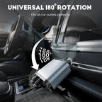 Arenzza 90W 4-in-1 car charger with retractable cables and ambient starlight, designed for fast device charging in vehicles.