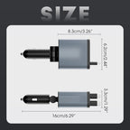 Arenzza Ultra-fast 4-in-1 car charger with retractable cables and ambient starlight lighting, designed for vehicle charging accessories.