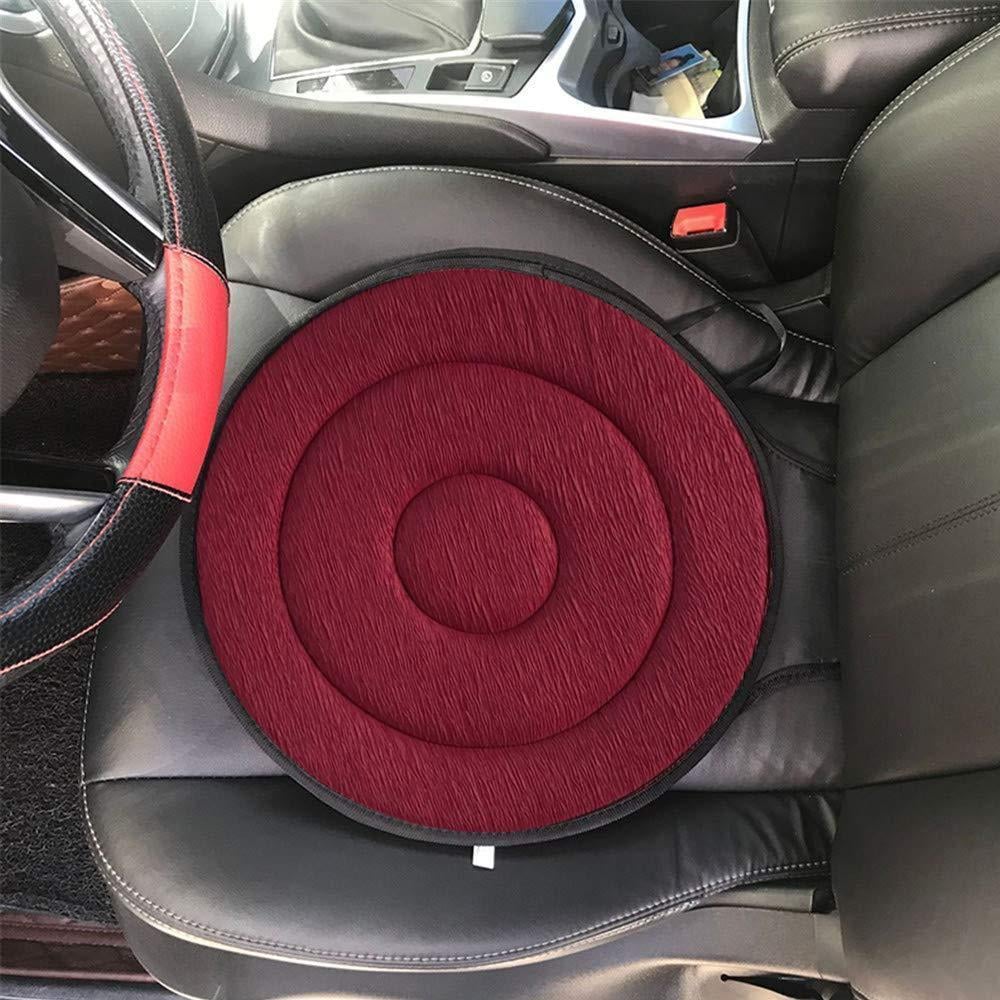 Arenzza 360° rotating car seat cushion, a black ergonomic accessory designed for comfort and support during driving.