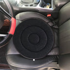 Arenzza 2026 Hot Sale 360° rotating car seat cushion, black ergonomic car accessory with textured surface for comfort and support.