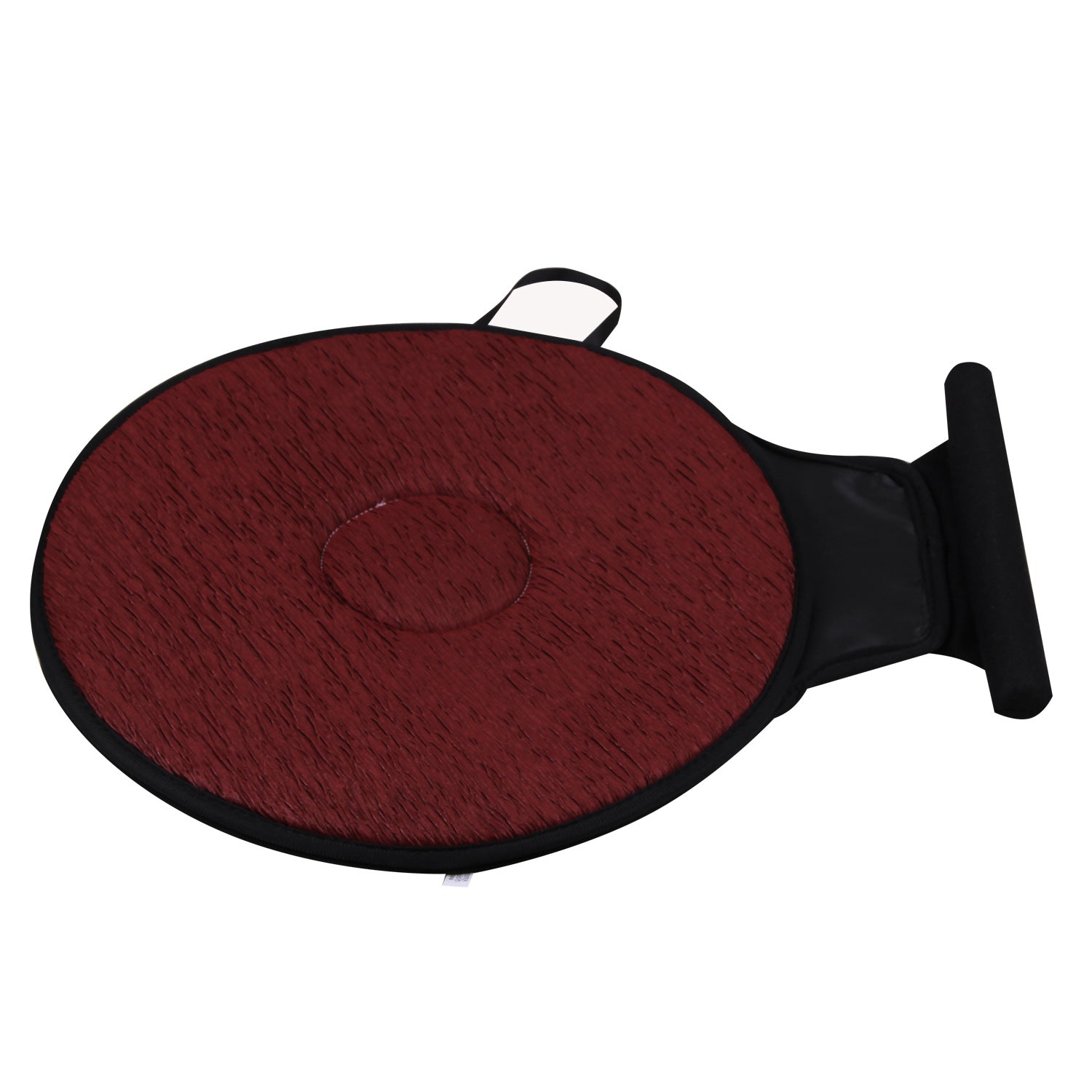 Arenzza 360° rotating car seat cushion in black, designed to provide comfort and support during driving.