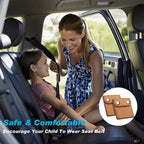 Arenzza Universal Comfort Auto Car Seat Belt Adjuster attached to a car seat belt for improved comfort and fit.