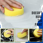 A set of three Arenzza wax polishing sponges for car detailing, showing soft, yellow foam pads on a clean surface.