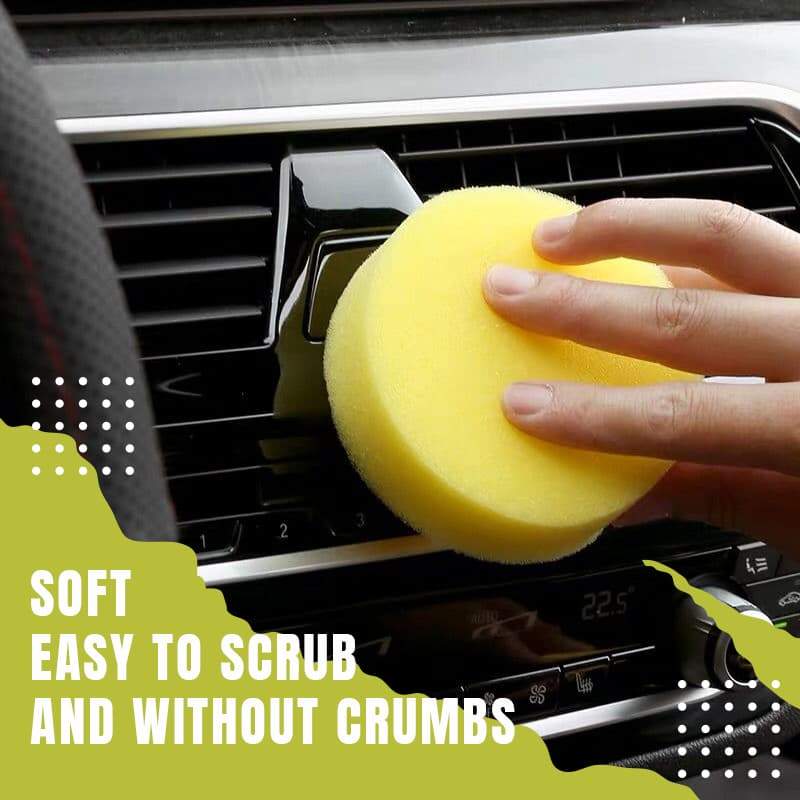 Arenzza car wax polishing sponge set with three yellow sponges for vehicle detailing and polishing.