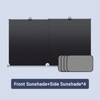 Arenzza car windshield sun shade set with reflective silver panels for interior protection against heat and UV rays