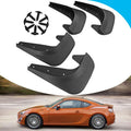 Arenzza universal car wheel fender accessory installed on a vehicle, designed to protect wheels from debris and mud.
