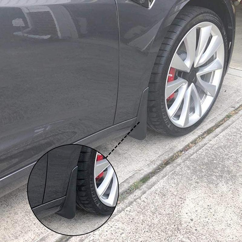 Arenzza universal car wheel fender accessory installed on a vehicle, showing its protective and stylish design for wheel coverage.