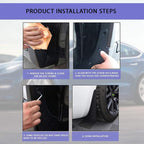 Arenzza universal car wheel fender accessory mounted on a vehicle, showcasing its protective design and fit for various car models.