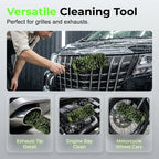 Arenzza Wheel Barrel Cleaning Brush for car accessories, with sturdy bristles for efficient wheel and rim cleaning.