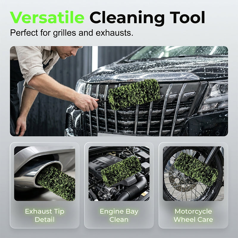 Arenzza Wheel Barrel Cleaning Brush for car accessories, with sturdy bristles for efficient wheel and rim cleaning.