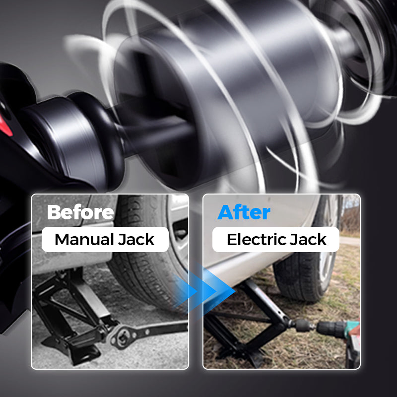 Heavy-duty steel universal car jack socket adapter by Arenzza, drill-powered with a universal fit design for vehicle use.