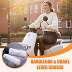 Arenzza warm fluffy handlebar and brake lever covers for cars, soft, cozy, and designed to fit securely on vehicle controls.