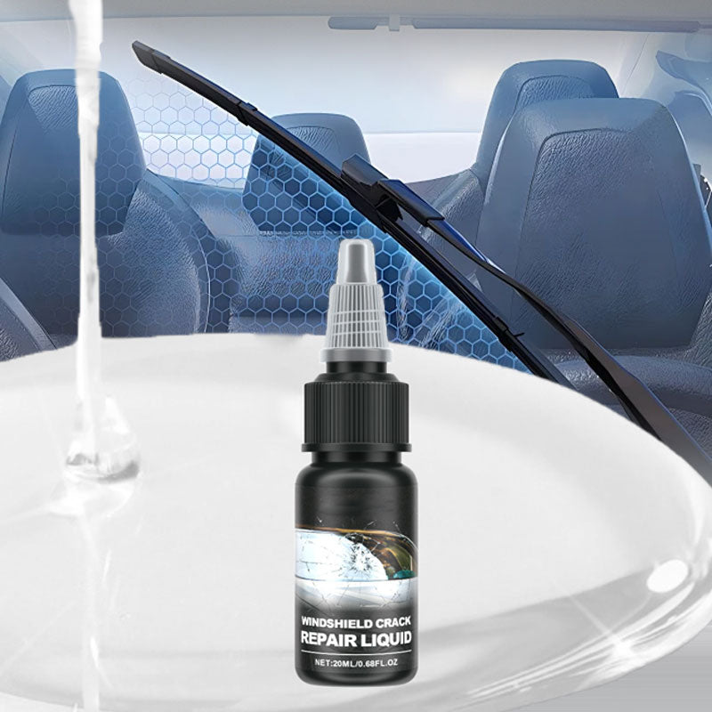 Arenzza Car Repair Kit for Windshield Crack with tools and resin in a compact case, designed for fixing small windshield chips and cracks.