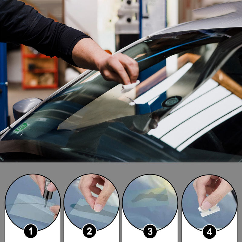 Arenzza car repair kit for windshield cracks, including tools and resin for quick windshield crack repairs in a car accessories set.