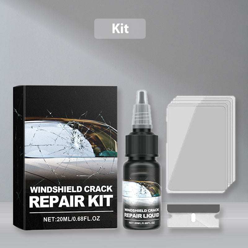 Arenzza windshield crack repair kit for cars, including resin, applicator, and tools for fixing windshield chips and cracks.