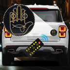 Arenzza Expression & Gesture LED Sign Light for car rear window showing animated gestures and expressions for vehicle decoration.