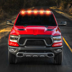 Colorful LED solar-powered car roof light by Arenzza, showcasing vibrant lights on a vehicle roof for added visibility and style.