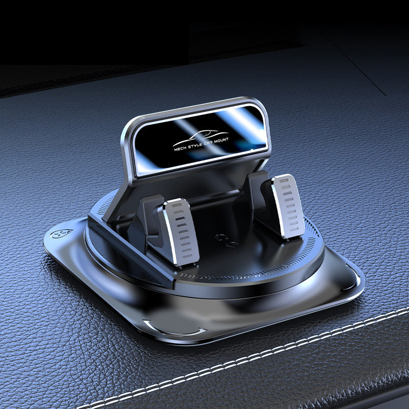 Arenzza anti-slip fixed car phone holder attached to a dashboard, securely holding a smartphone for safe driving.