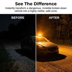 Arenzza LED magnetic emergency warning light for cars, featuring bright LED indicators and magnetic base for easy roadside use.