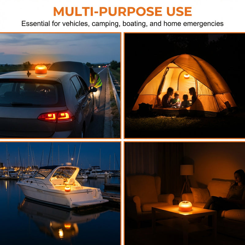Arenzza LED magnetic emergency warning light for cars, featuring bright LED lights and magnetic base for easy attachment.