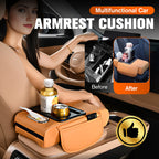 Arenzza multifunctional car armrest cushion with soft padding and adjustable strap, designed for comfort and convenience in vehicles.