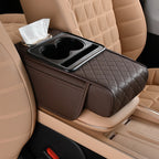 Arenzza multifunctional car armrest cushion in black, designed to add comfort and support to vehicle interior.