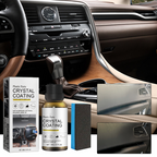 Arenzza plastics parts crystal coating with sponge for car accessories, showing the coating application process on plastic surfaces.