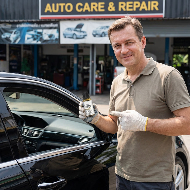 Arenzza car accessories plastic parts crystal coating with sponge applicator for automotive surface protection.