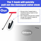 Arenzza quick change car tire valve tool kit with multiple valve adapters and tools for easy tire maintenance.