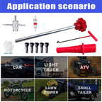 Arenzza car tire valve tool kit with quick change features, including various tire valve accessories on a white background.
