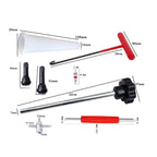 Arenzza quick change car tire valve tool kit with multiple tools for easy tire valve replacement, car accessories for maintenance.