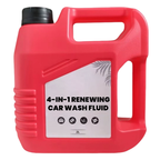 Arenzza 4-in-1 renewing car wash fluid bottle for vehicle cleaning and maintenance, shown with a sleek design and labeling.