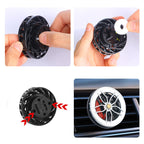 Arenzza Car Air Vent Aromatherapy Diffuser attached to a vehicle air vent, showcasing its compact design and essential oil diffuser function.