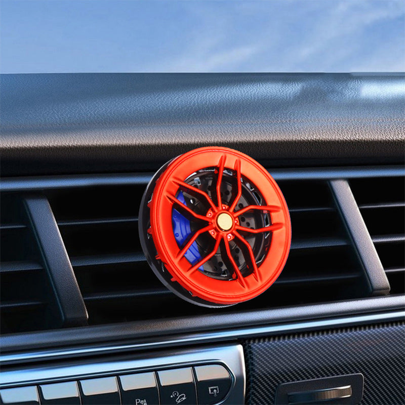 Arenzza Car Air Vent Aromatherapy Diffuser attached to a car vent, showcasing its compact design and essential oil diffuser feature.