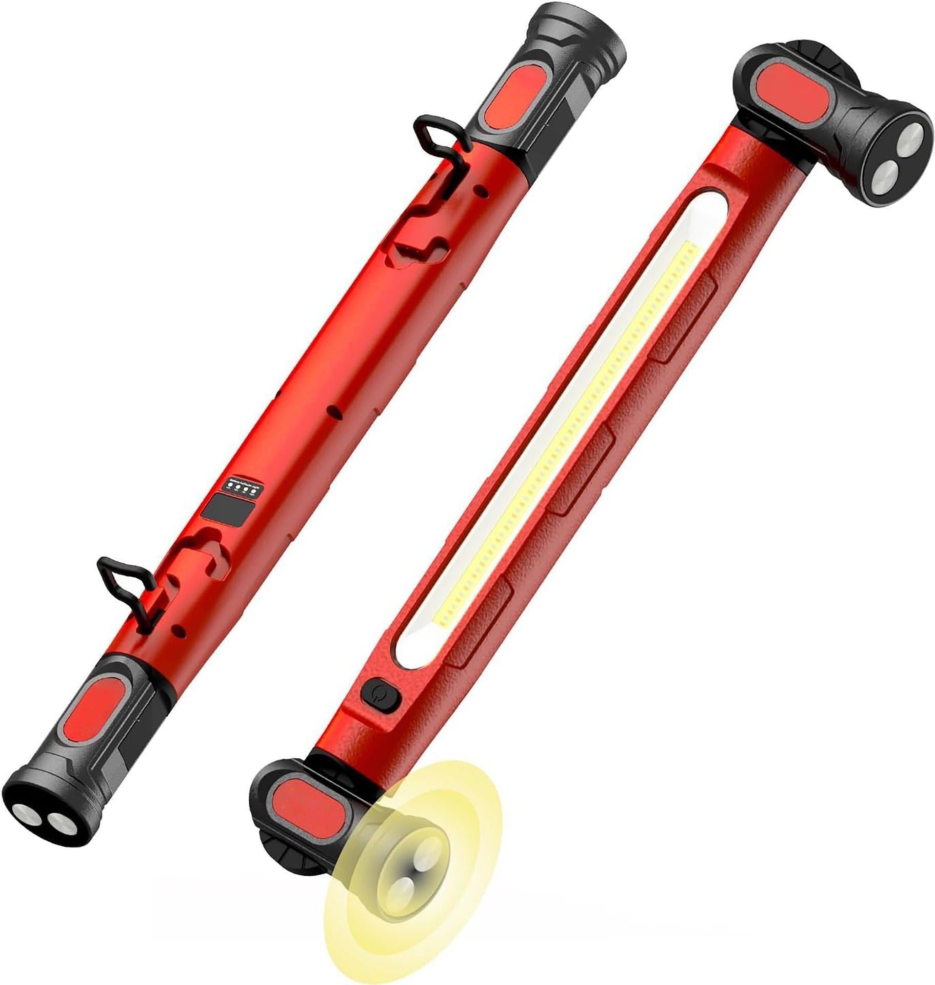 Arenzza rechargeable work light with 3000 lumens, USB-C, magnetic base, and 360° adjustable head, designed for car and worksite use.
