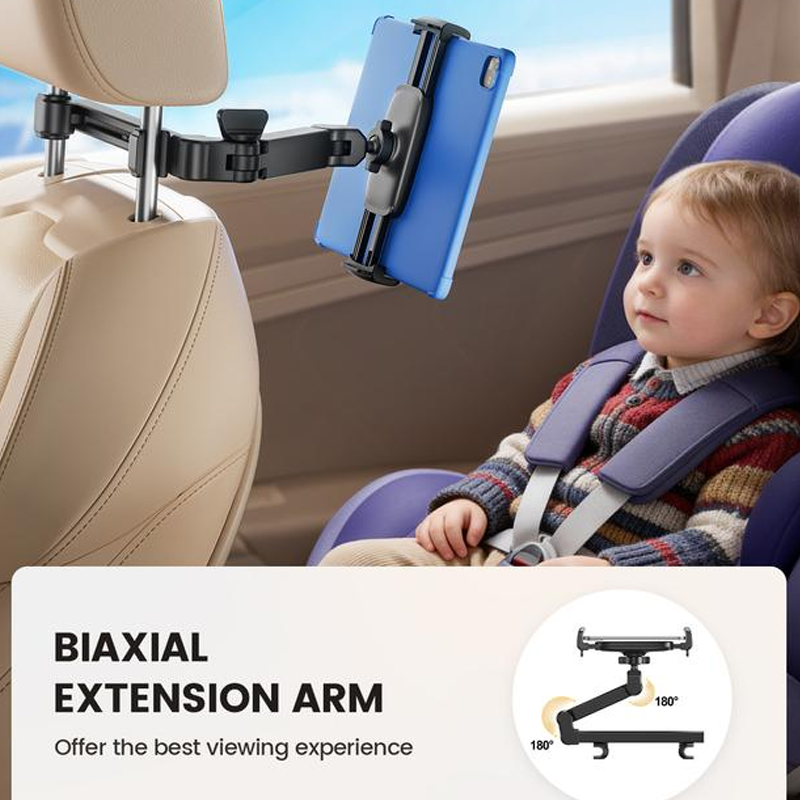 Arenzza adjustable car phone and tablet mount attached to a vehicle dashboard for hands-free device use.